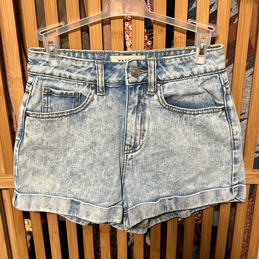 Pacsun vintage acid wash mom shorts